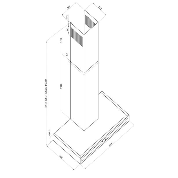 STENSKA KUHINJSKA NAPA SICCABO OPTIMA BLACK 60