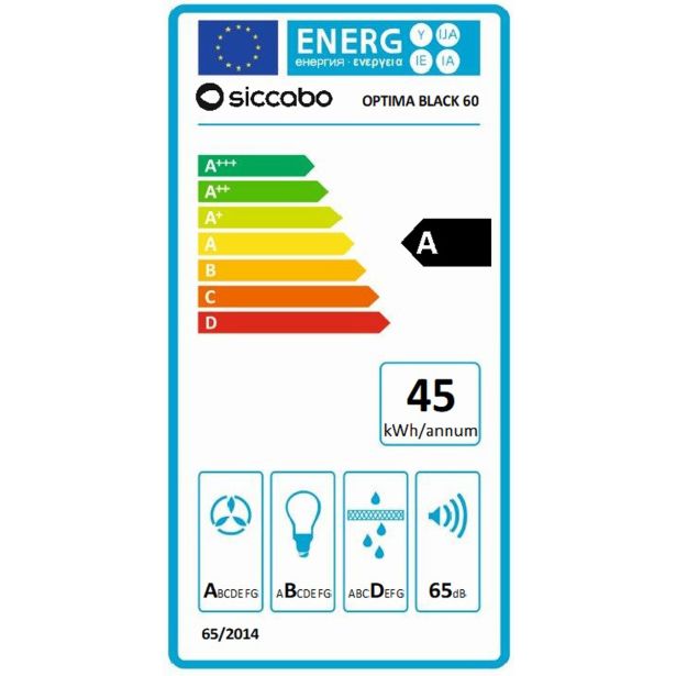 STENSKA KUHINJSKA NAPA SICCABO OPTIMA BLACK 60