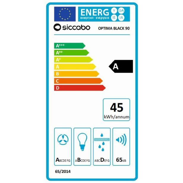 STENSKA KUHINJSKA NAPA SICCABO OPTIMA BLACK 90