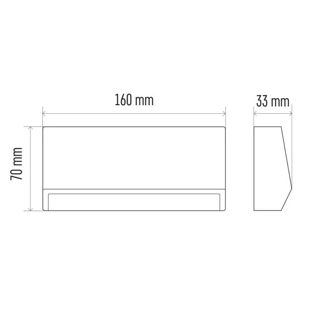 STENSKA VRTNA SVETILKA EMOS ORIENTACIJSKA 3W NW PRAVOKOTNA, ANTRACIT
