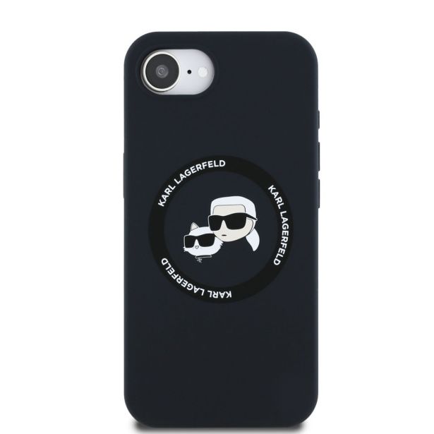 ORIGINALEN KARL LAGERFELD OVITEK MAGSAFE IPHONE 16E - KARL AND CHOUPETTE - ČRN - KLHMPSE4SKCHTCK