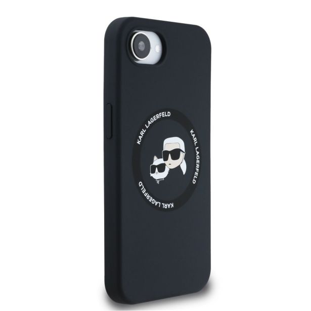 ORIGINALEN KARL LAGERFELD OVITEK MAGSAFE IPHONE 16E - KARL AND CHOUPETTE - ČRN - KLHMPSE4SKCHTCK