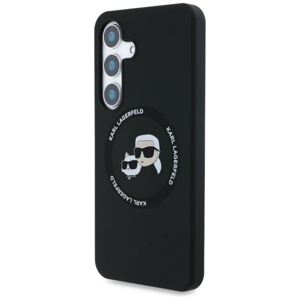ORIGINALEN KARL LAGERFELD OVITEK MAGSAFE SAMSUNG GALAXY S25 5G - HEADS - ČRN - KLHMS25SSKCHTCK