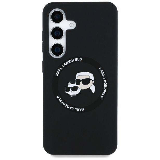 ORIGINALEN KARL LAGERFELD OVITEK MAGSAFE SAMSUNG GALAXY S25 5G - HEADS - ČRN - KLHMS25SSKCHTCK