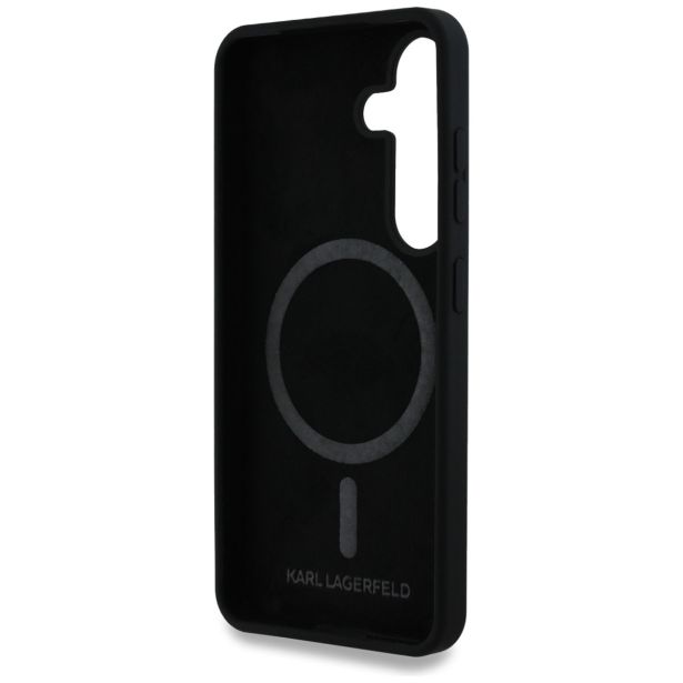 ORIGINALEN KARL LAGERFELD OVITEK MAGSAFE SAMSUNG GALAXY S25 5G - HEADS - ČRN - KLHMS25SSKCHTCK