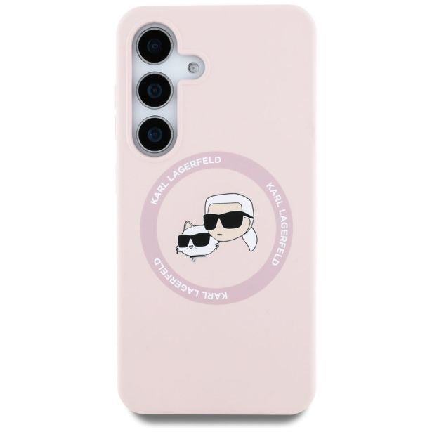 ORIGINALEN KARL LAGERFELD OVITEK MAGSAFE SAMSUNG GALAXY S25 5G - HEADS - ROZA - KLHMS25SSKCHTCP