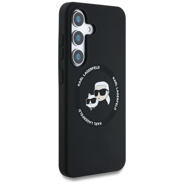 ORIGINALEN KARL LAGERFELD OVITEK MAGSAFE SAMSUNG GALAXY S25 PLUS 5G - HEADS - ČRN - KLHMS25MSKCHTCK