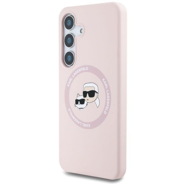 ORIGINALEN KARL LAGERFELD OVITEK MAGSAFE SAMSUNG GALAXY S25 PLUS 5G - HEADS - ROZA - KLHMS25MSKCHTCP