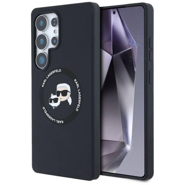 ORIGINALEN KARL LAGERFELD OVITEK MAGSAFE SAMSUNG GALAXY S25 ULTRA 5G - HEADS - ČRN - KLHMS25LSKCHTCK