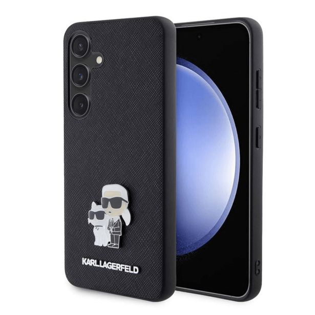ORIGINALEN KARL LAGERFELD OVITEK SAMSUNG GALAXY S24 PLUS 5G - IML NFT FULL BODIES SAFFIANO - ČRNA ZAŠČITA - KLHCS24MPSAKCMPK