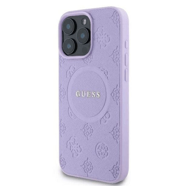 ORIGINALNI GUESS OVITEK GUHMP16LPSAPSMEU ZA IPHONE 16 PRO - MAGSAFE - SAFFIANO  - VIJOLA