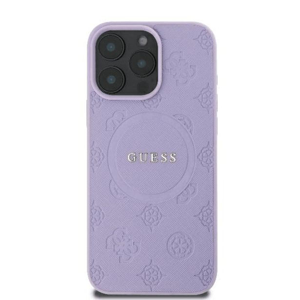 ORIGINALNI GUESS OVITEK GUHMP16LPSAPSMEU ZA IPHONE 16 PRO - MAGSAFE - SAFFIANO  - VIJOLA