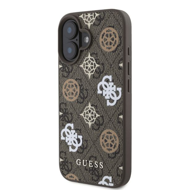 ORIGINALNI GUESS OVITEK GUHMP16SP4PWPW ZA IPHONE 16 - MAGSAFE - RJAVA