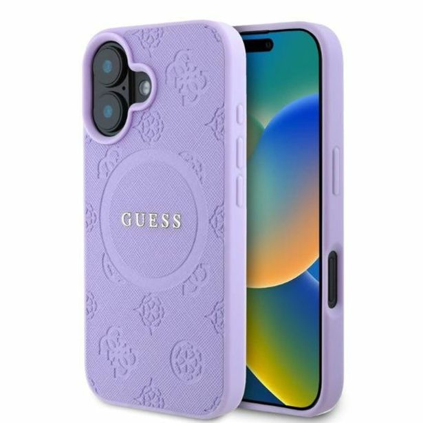 ORIGINALNI GUESS OVITEK GUHMP16SPSAPSMEU ZA IPHONE 16 - MAGSAFE - SAFFIANO  - VIJOLA