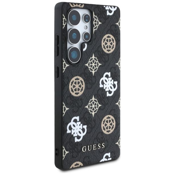 ORIGINALNI GUESS OVITEK GUHMS25LP4PWPK ZA SAMSUNG GALAXY S25 ULTRA 5G - MAGSAFE - STAMP - PU - ČRN