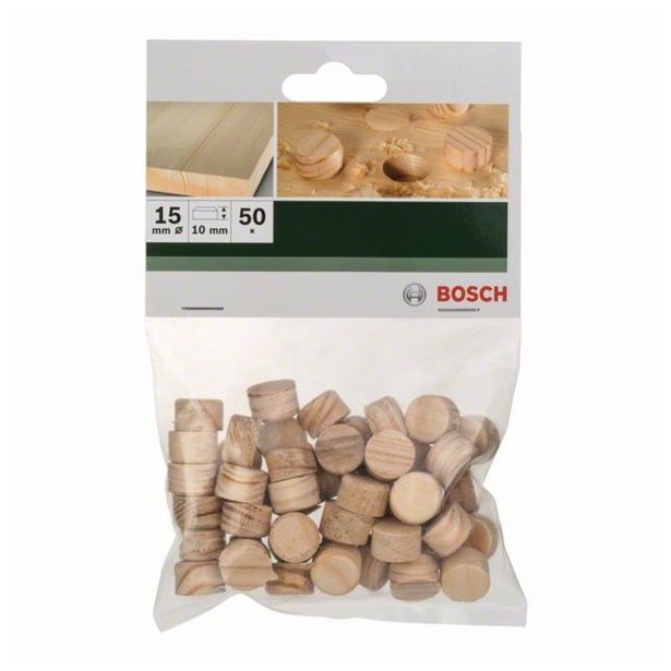 ORODJE MIZARSKO, PRIPRAVE BOSCH LESENI ČEP FI 15MM 50 KOS