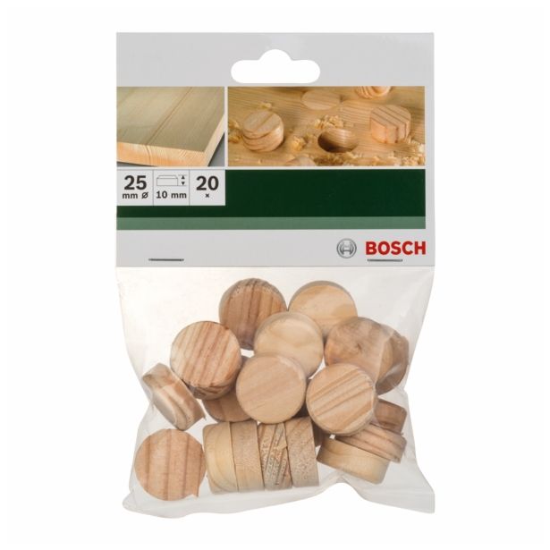 ORODJE MIZARSKO, PRIPRAVE BOSCH LESENI ČEP FI 25MM 20 KOS