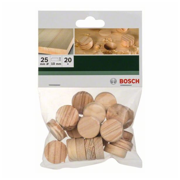 ORODJE MIZARSKO, PRIPRAVE BOSCH LESENI ČEP FI 25MM 20 KOS