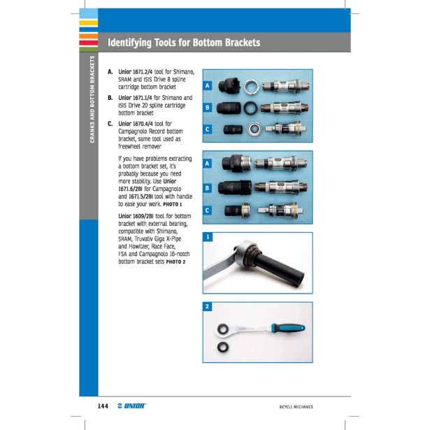 ORODJE ZA MEHANIKE UNIOR KOLESARSKI PRIROČNIK #1 ART. KAT.BIKEBOOK1