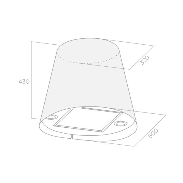 OTOČNA KUHINJSKA NAPA TURBOAIR GIOIA IX/F/50