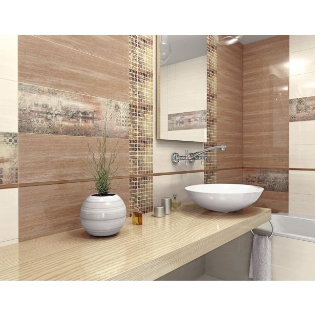 STENSKA PLOŠČICA CERAMICA KONSKIE OTTAVIO 4 INSERTO 25X75 DEKOR