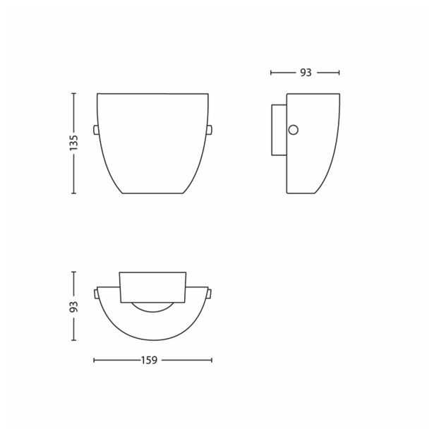 LED STENSKA SVETILKA PHILIPS OVAL 3W