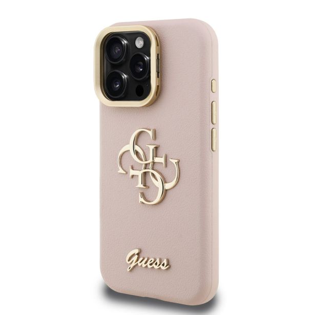 GUESS CAM STAND GUHCP15XPCS4GSP OVITEK ZA IPHONE 15 PRO MAX S STOJALOM - ROZA