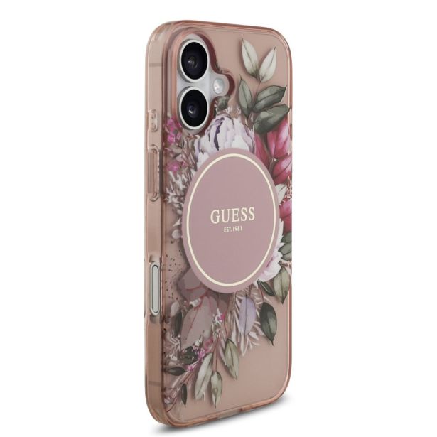 ORIGINALNI GUESS OVITEK ZA IPHONE 17 - MAGSAFE - FLOWERS PINK - GUHMP17SHFWBRCESP
