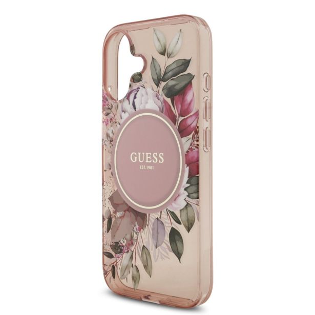 ORIGINALNI GUESS OVITEK ZA IPHONE 17 - MAGSAFE - FLOWERS PINK - GUHMP17SHFWBRCESP