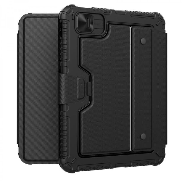 NILLKIN CASE BUMPER S TIPKOVNICO ZA APPLE IPAD 10,9 INCH 2022, 11 INCH 2025 - ČRN (VERZIJA Z LUČKAMI V TIPKOVNICI)