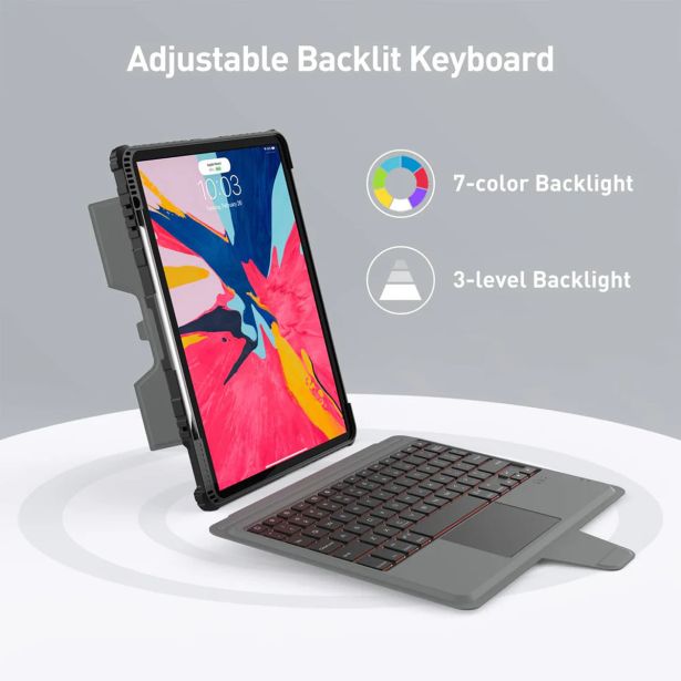NILLKIN CASE BUMPER S TIPKOVNICO ZA APPLE IPAD AIR 11 (2025/24), IPAD AIR 10,9 2020 / AIR 4/5, IPAD PRO 11 2020/21/22 - ČRN