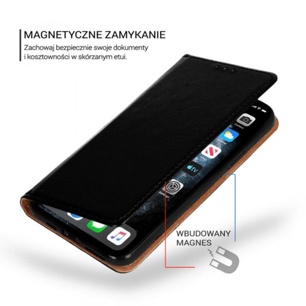 SPECIAL USNJENA PREKLOPNA TORBICA ZA SAMSUNG GALAXY S22 ULTRA 5G - ČRNA