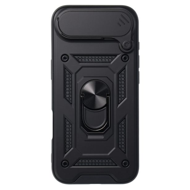 SILIKONSKI OVITEK ARMOR RING Z ZAŠČITO KAMERE ZA IPHONE 17 AIR - ČRN