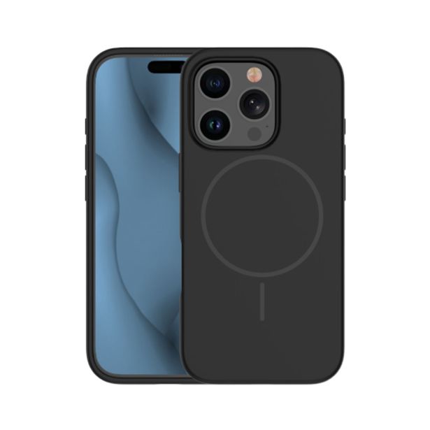 MAT LIQUID SILIKONSKI OVITEK Z MAGSAFE ZA IPHONE 17 PRO - ČRN