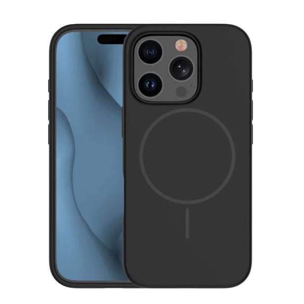 MAT LIQUID SILIKONSKI OVITEK Z MAGSAFE ZA IPHONE 17 PRO MAX - ČRN