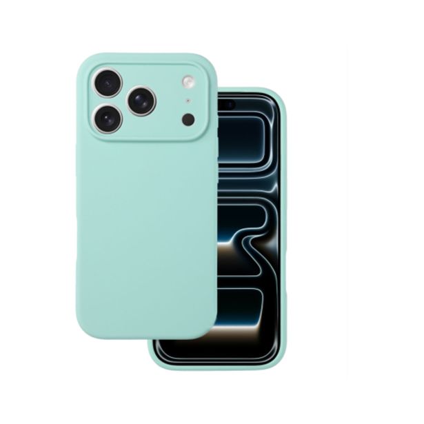 SILIKONSKI OVITEK ZA IPHONE 17 PRO MAX - MAT LIQUID MINT