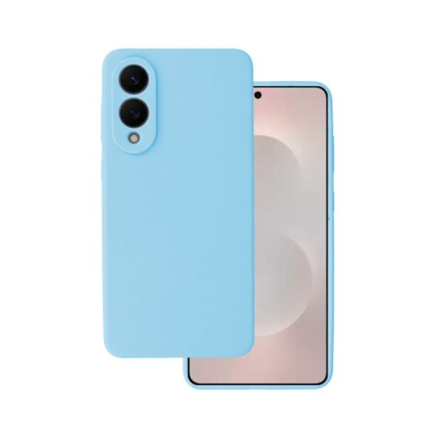 SILIKONSKI OVITEK ZA SAMSUNG GALAXY S25 EDGE - MAT LIQUID SVETLO MODER