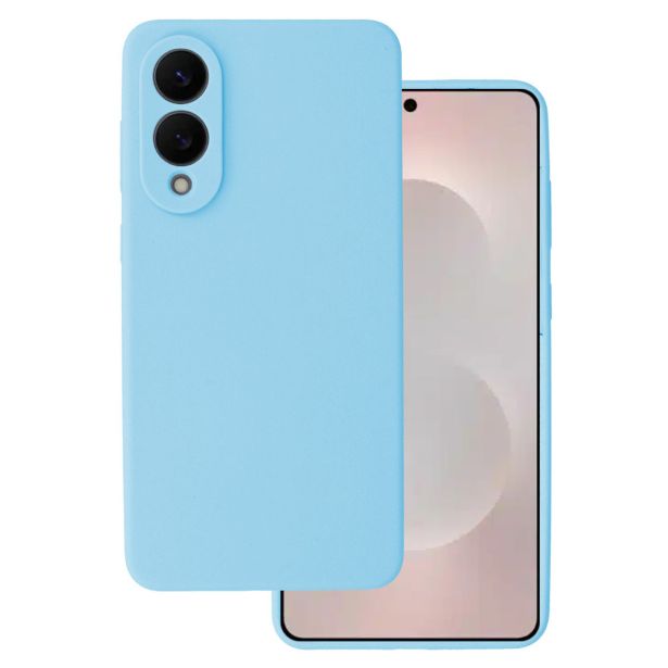 SILIKONSKI OVITEK ZA SAMSUNG GALAXY S25 EDGE - MAT LIQUID SVETLO MODER