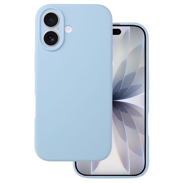 SILIKONSKI OVITEK ZA IPHONE 17 - MAT LIQUID SVETLO MODER