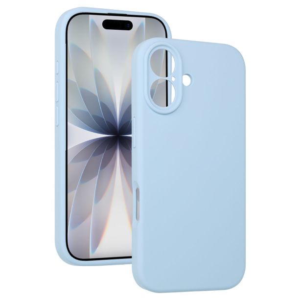 SILIKONSKI OVITEK ZA IPHONE 17 - MAT LIQUID SVETLO MODER