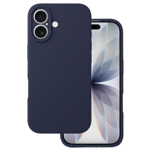 SILIKONSKI OVITEK ZA IPHONE 17 - MAT LIQUID - TEMNO MODER