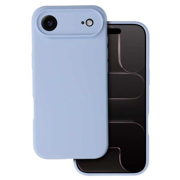 SILIKONSKI OVITEK ZA IPHONE 17 AIR - MAT LIQUID - SVETLO MODER