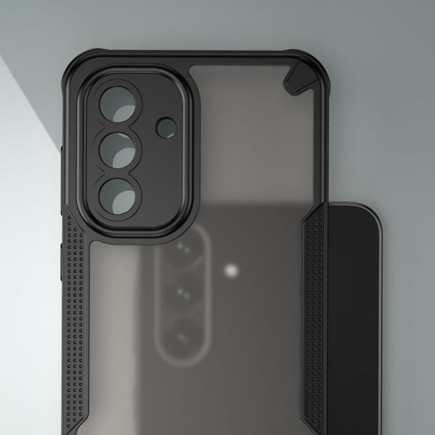 SILIKONSKI OVITEK RUGGED ZA SAMSUNG GALAXY A56 - PROZORNO ČRN