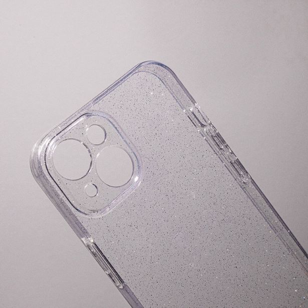 SILIKONSKI OVITEK Z BLEŠČICAMI ZA SAMSUNG GALAXY S25 FE - PROZOREN S SREBRNIMI BLEŠČICAMI