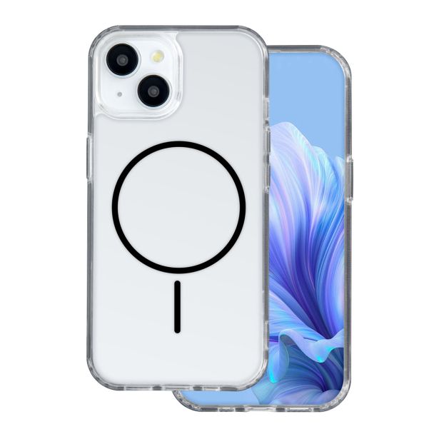 SILIKONSKI OVITEK ANTISHOCK S ČRNIM MAGSAFE ZA IPHONE 16 - PROZOREN