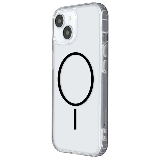 SILIKONSKI OVITEK ANTISHOCK S ČRNIM MAGSAFE ZA IPHONE 16 - PROZOREN