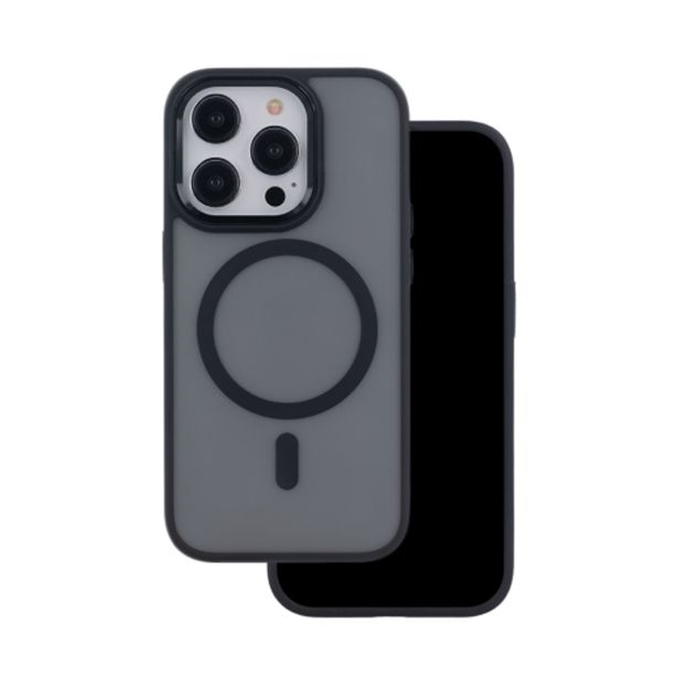 SILIKONSKI OVITEK MAGSAFE ZA IPHONE 16 - PROZORNO ČRN