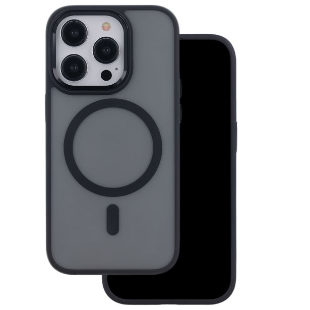 SILIKONSKI OVITEK MAGSAFE ZA IPHONE 16 - PROZORNO ČRN