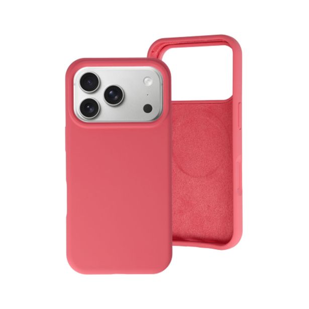 RAINBOW LIQUID SILIKONSKI OVITEK Z MAGSAFE ZA IPHONE 17 PRO MAX - RDEČ