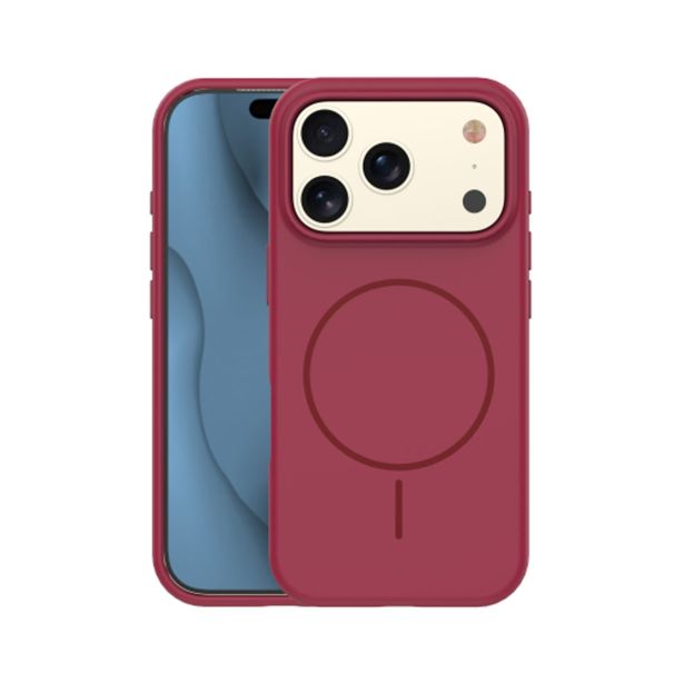 MAT LIQUID SILIKONSKI OVITEK Z MAGSAFE ZA IPHONE 17 PRO MAX - RDEČ